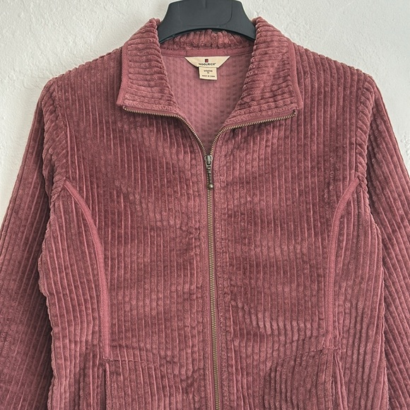 Woolrich cotton corduroy zip front jacket, hazelberry deep dusty rose - Picture 9 of 9